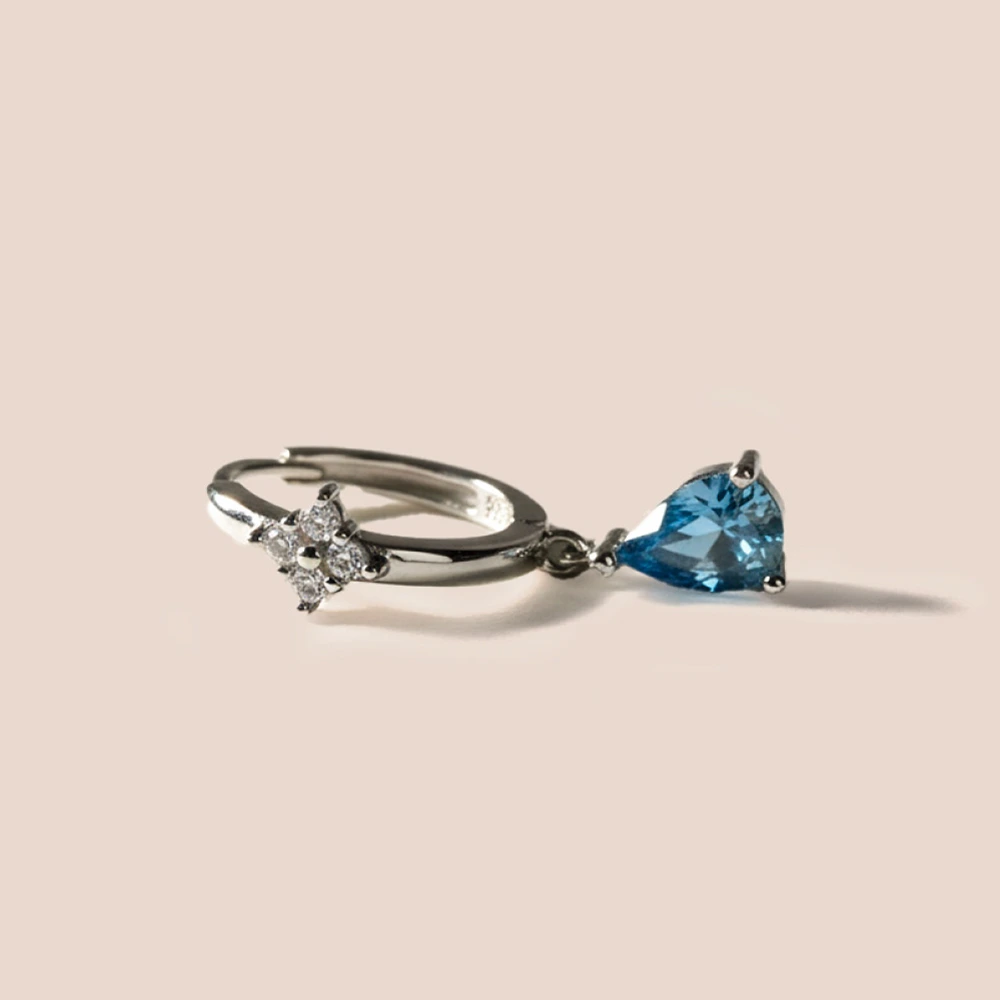 boucle d oreille aigue marine